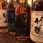 ワインバー ヤミツキ タヌキ - 国産ウイスキーもあります。