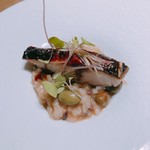 ラッフィナート - 赤ワインに漬け込んだ鯖黒古代米のリゾット