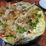 焼き鳥 羽幌えん - 「山芋鉄板」（500円）。めちゃフワ！