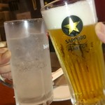 広島風お好み焼き ひなちゃん - 生ビール 626円&レモンサワー 540円