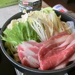 和食さと 河内長野西店 - 牛すきうどん鍋定食　2018.07.26