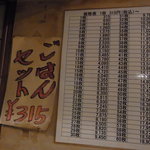 Izakaya Wakadaishou - 計算表