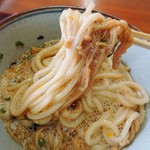 上田うどん店 - 混ぜ混ぜした後(笑) 一気に啜れちゃう美味しさです♪