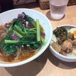 頂マーラータン - スープ春雨￥720＆ミニ魯肉飯￥370
