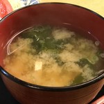 お食事処 大和 - わかめと豆腐の味噌汁（２０１８．１０．１９）