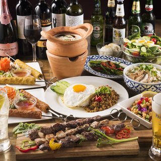 タイ料理 3時間飲み放題付 アジアナプレミアムthaibbqコース 全11品 4800円 4300円 タイ インディアン コヒヌール Thai Indian Kohinoor 虎ノ門 タイ料理 食べログ