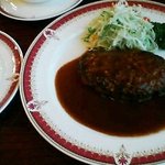 レストラン シマダ - ハンバーグランチセット （比内地鶏のハンバーグ・ライス・サラダ）