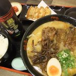 味千拉麺 - 【パイクー麺(850円)+Aセット(280円)】キャンペーンで「黒コク茶」もろた。