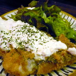 Nihonshu Shokudou Ginnotomoshi - 白身魚のフライ。外はサクサク、中はふんわりでおいしかったです。