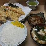Imoya - 天ぷら定食&牡蠣天ぷら¥850