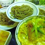 出石皿そば 花水木 - カツ丼と出石そば800円