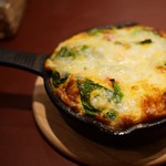 Crab and spinach frittata