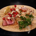 個室肉バル 肉タリアン - 鶏肉と合鴨のロース