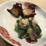 すし処 広川 - タコのやわらか煮　鯨さえずりとワケギぬた和え
