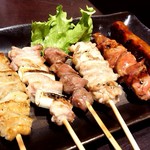 日本橋 お多幸本店 - 鶏皮、ねぎま、砂肝、せせり、レバー、鶏つくね【Oct.2018】