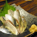 Nihonshu Shokudou Ginnotomoshi - 銚子産イワシのお刺身