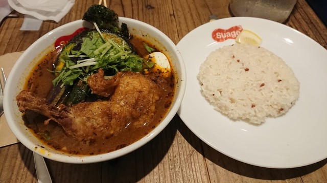 Soup Curry & Cafe Suage 3（スープカレー&カフェ すあげ3）【ポーク/チキン/ラム/野菜】>