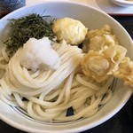 手打うどん 長谷沼 - 2018.10.7  とり玉天ぶっかけうどん 中