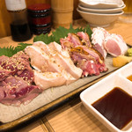 Shimizu Hanare - 鶏刺し4種盛り