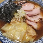 らーめん森や。 - 2018年10月 はるゆたかちゃしゅー・わんたんめんハーフ（正油）　1120円