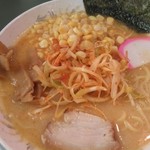 信州ラ－メン人力車 - 白みそラーメン＋辛ネギです。