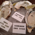 オイスター＆ワイン 牡蠣屋バル - 真牡蠣（石巻,広田,昆布森）