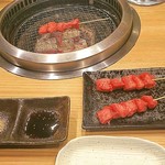 焼肉福ちゃん 学研都市ひびきの店 - 牛タン串<3本>(抜680)