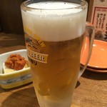 Yakiton Hamayaki Tokuchan - 「生ビール」460円也。