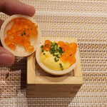 SUGALABO - 末富最中と卵黄カラスミいくら