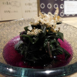 あめこや - 金時草のおひたし；アップ