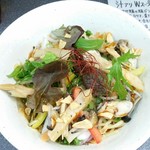 Menyatakeda - 限定汁なし牡蠣とキノコのペペロンチーノ風〆ごはん付き900円
