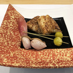 阿波座 なが友 - 友三菜コース3800円の3品目('18.9月中旬)