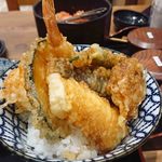 天ぷら 天助 あまがさきキューズモール店 - 天丼アップ