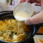 豆厨ゆばせい - 豆乳を投入