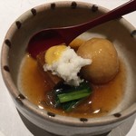 炊き合わせ
          里芋饅頭 豚角煮