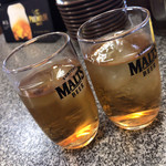 やきにく武蔵 - お冷はお茶です。