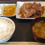 結 - 駄菓子居酒屋 結 ＠中葛西 生姜焼き弁当 店内イートイン仕様 税込500円 ご飯少な目でお願い