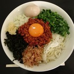 麺や 結 - 台湾まぜそば（追い飯付）+大盛り…税込850円+100円=950円