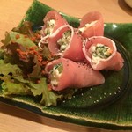 どろや - H.30.10.11.夜 生ハム巻きポテサラ 1,300円