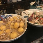 喜の川 - カウンター大皿お通しです。