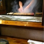 炭火焼鳥ていじ - 焼き場