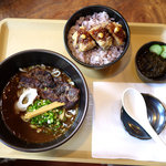 風遊斎 - ガチマヤ定食：アブナンソーキーすば（カレー味）