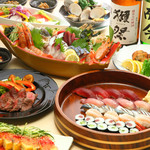 Oofuna Tennenya - コース料理の〆は職人さんの握るお寿司！