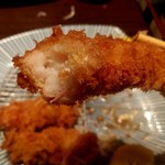 とんかつ檍 - エビフライ　リフト！