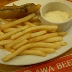 麦酒工房 Awa新町川ブリュワリー - アテはフィッシュ&チップス･･･ポテト!?