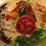 饗 くろ喜 - 冷やしカレーそば（1,300円）※くろ㐂の夏麺2018 第2弾 2018.10