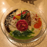 饗 くろ喜 - 冷やしカレーそば（1,300円）※くろ㐂の夏麺2018 第2弾 2018.10