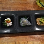 旬魚旬菜まるとび - お通し✨すでに、素敵(*゜Q゜*)