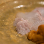 うを徳 - 淡路（あはぢ）松皮鰈（まつかはがれひ）魥（さしみ）、縁側（えんがは）