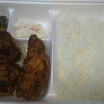 牛島商店 - 唐揚げ弁当(小盛り、ニンニクあり)￥450